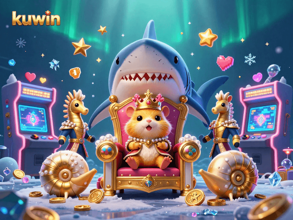 Engage in winning strategies at kuwin with vibrant underwater casino adventure featuring a golden hamster king.