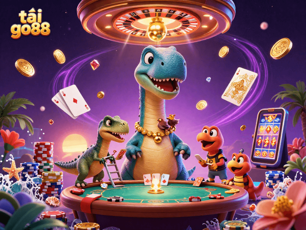 Experience the thrill of tải go88 with dazzling casino action featuring captivating characters and vibrant elements.