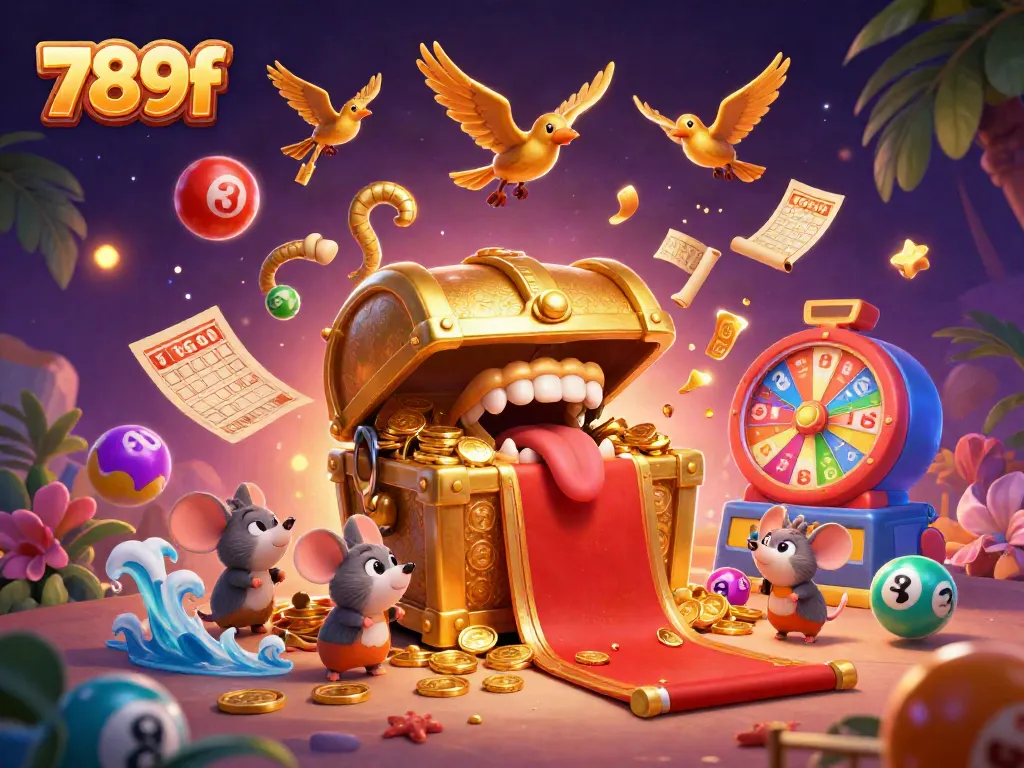 Engage with 789f's thrilling experience in a dynamic casino adventure featuring treasure chests and lottery excitement.
