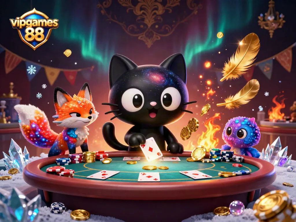 Engage with the vibrant gameplay at vipgames 88, featuring a cosmic atmosphere of thrilling poker action.