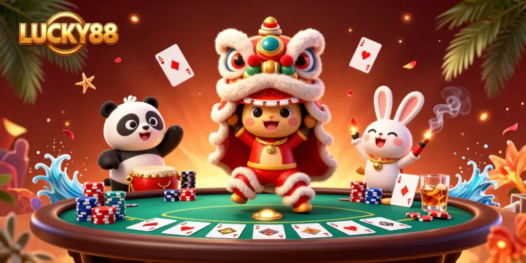 Spin the reels on LUCKY88 while enjoying a vibrant casino atmosphere filled with excitement.