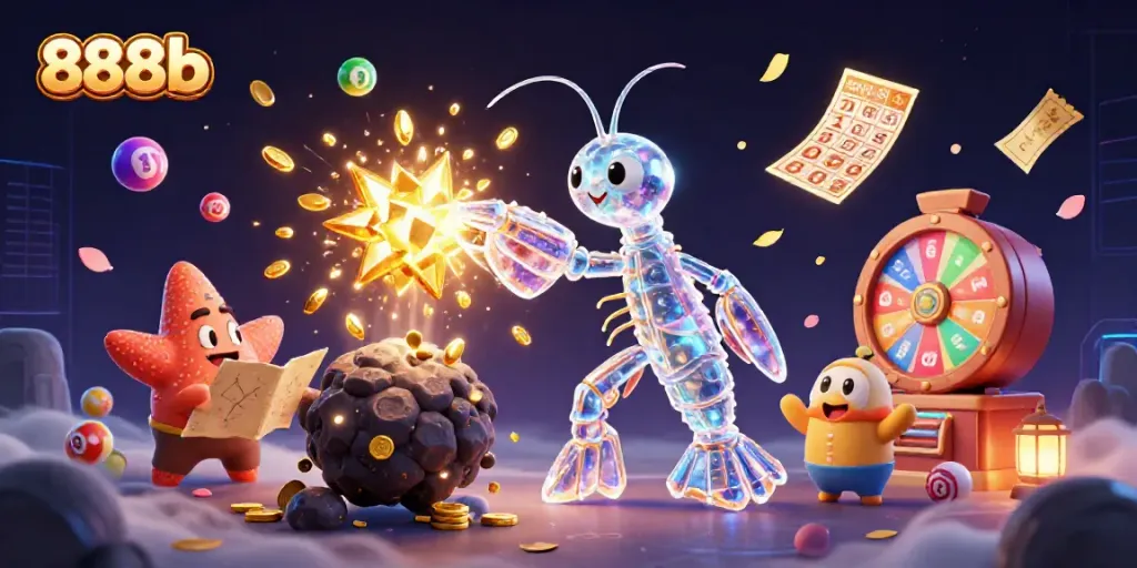 Engage with thrilling casino action at 888b featuring a galactic samurai and vibrant game elements