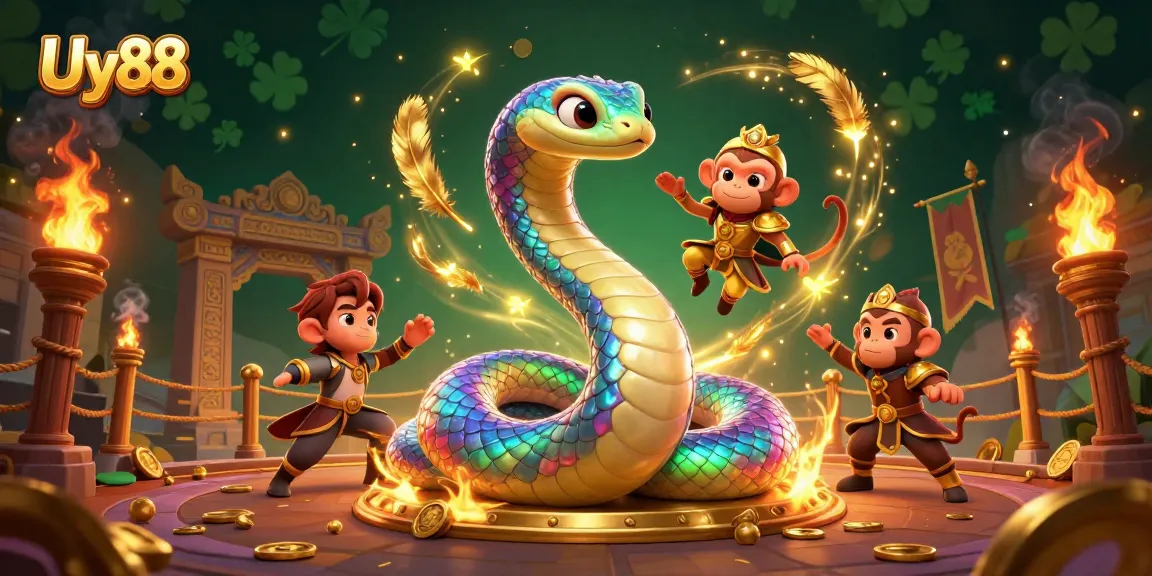 Experience the excitement of Uy88 as vibrant characters bring casino games to life in a magical setting.