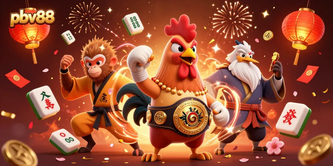 Join the excitement at pbv88 with fierce characters enjoying a vibrant casino atmosphere.
