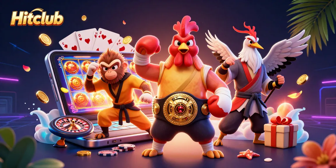 Experience exciting gameplay at Hitclub, featuring dynamic casino elements and vibrant characters!