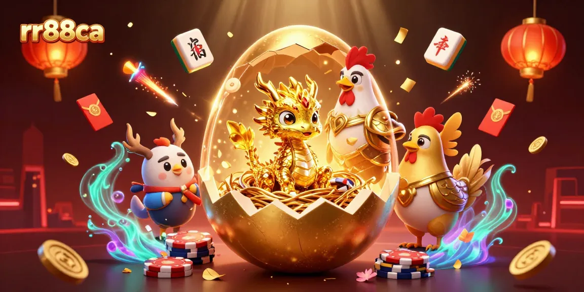 Spin to win at rr88ca with a dazzling illustration of gaming fortune featuring a golden dragon.